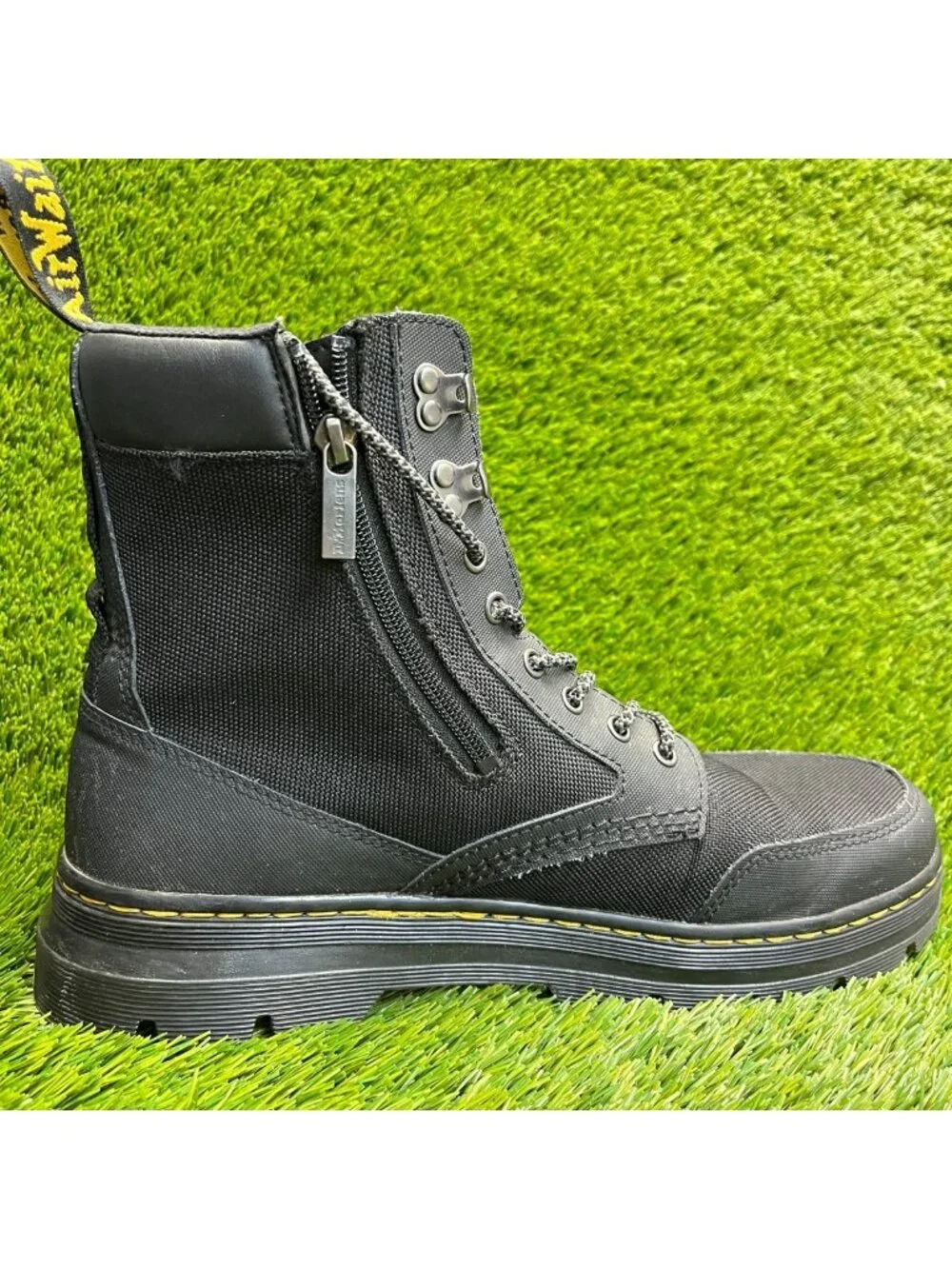 Dr. Martens Combs Zip Mens Size 12 Black Classic Outdoor Lace Up Ankle Boots